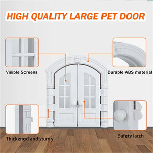 Inertior Door for Small Cats Easy Install Pet Door without Flap for Pets up to 10kg French Doors Dropshipping