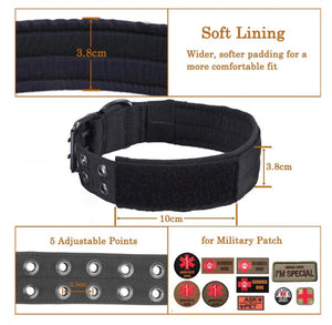 Adjustable Dog Collar Classic Reflective Training Military Dog Collar Nylon Heavy Duty Tactical Dog Collar German Shepherd