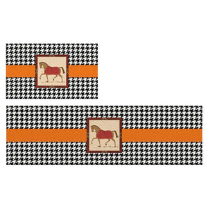 Luxury PVC Washable Kitchen Mat Chic Horse Printed Floor Entrance Doormat Carpet for Bedroom Bath Rug Bathroom Mats Set Rugs