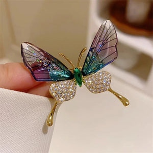 Delicate Full Rhinestone Bird Brooch Pin For Women Girls Shiny Zircon Magpie Bee Butterfly Animal Badges Lady Clothing Jewelry