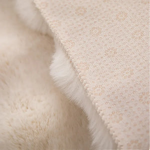 Nordic Soft Fluffy Faux Fur Living Room Area Rug No-Shedding Plush Rugs for Bedroom Sofa Cushion Bedside Floor Mat Room Decor