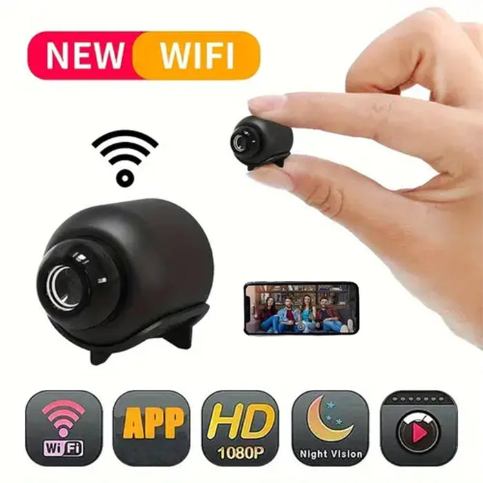 1080P HD WiFi Mini Camera Home Baby Monitor Indoor Pet Safety Security Night Vision IP Cam Audio SD Card Slot Video Camcorder