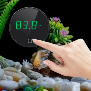 Aquarium Thermometer LCD Digital External Thermometer Charging Type-C Fish Tank Mini Thermometer High Precision