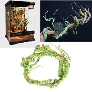 Reptile Vine Small Animals Habitat Forest Bend Branch For Lizard Landscape Simulation Plant Rattan Pet Box Decor