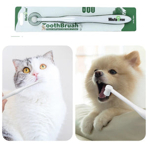 Pet Toothbrush Dogs Tooth Cleaning Brush Cats Bad Breath Care Oral Tools Soft Bristles Brush Pet Puppy Kitten Grooming Supplies