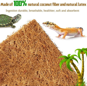 Reptile Carpet Natural Coconut Fiber Coir Mat Pets Terrarium Substrate Liner Flooring Supplies for Lizard Snake Bunny Tortoise