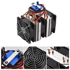 Aquarium Cooler Fishbowl Water Chiller Aquarium Fish Tank Cooler Peltier Sensor 12V Fan Marine Water Cooler Aquarium Chiller