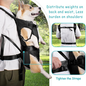 Pet Front Dog Carrier Backpacks for Small Medium Dogs Adjustable Dog Front-Facing Pet Dogs Backpack for Hiking Cycling