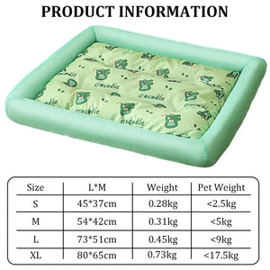 Summer Cooling Pet Cat Bed Cushion Ice Pad Dog Sleeping Square Mat for Puppy Dogs Cats Pet Kennel Top Quality Cool Cold