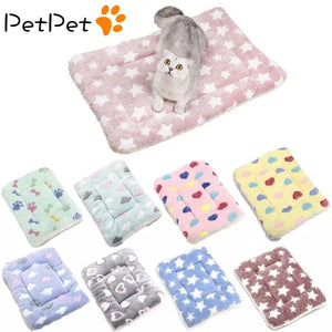 Soft Cat Bed Mats Short Plush Pet Sleeping Bed Mats for Cats Small Dogs Cute Pet Pad Blanket Warm Kitten Cushion Cat Accessories