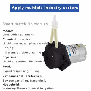 DC 12V/24V Dosing Pump Peristaltic Pumps Dosing Head With Connector For Arduino Aquarium Lab Analytic Diy Liquids Motor Tools