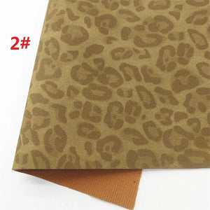 Gold Glitter Leather Sheets Leopard Pattern Suede Synthetic Leather Immitation Horse Fur Fabric Sheets For DIY 21x29CM Y423