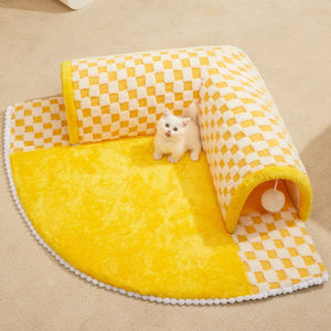 Tunnel Cat Nest Winter Warm Can Be Disassembled and Washed Cat Bed Cat Escape House Enclosed Cat House Autumn and Winter Cat Mat