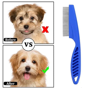 Pet Comb Pet Tear Stain Remover Dog Grooming Comb Gently Removes Mucus and Crust Small Lice Flea Combs for Dogs Cats Supplies