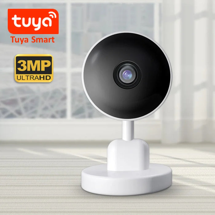 Tuya Smart 3MP Indoor Security Camera for Baby Monitor Dog Camera Motion Detection 2-Way Audio Night Vision Cloud Storage