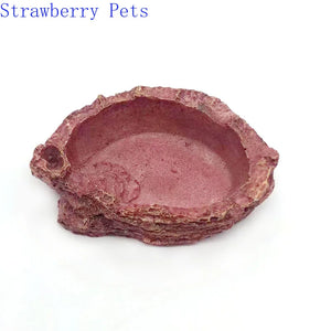 Resin Aquarium Pet Reptile Feeder Bowl Basin Food Water Pot Reptile Turtle Tortoise Scorpion Lizard Crabs Supplies 10cm