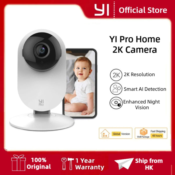 YI Pro 2K 3MP Wifi Home Camera Smart Video with Motion Detection Security Protection Surveillance System Pet IP Cam