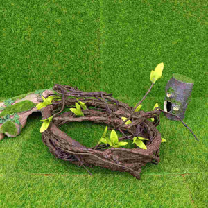 Reptile Vine Small Animals Habitat Forest Bend Branch For Lizard Landscape Simulation Plant Rattan Pet Box Decor