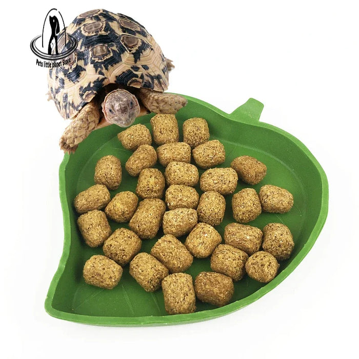 Reptile Leaf Shape Dish Reptile Food Water Bowl Tortoise Habitat Accessories Water Plate For Turtle Lizards Hamsters Snakes 2024