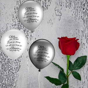 10/20/30pcs Memorial Balloons 12inch Remembrance We will Miss You Funeral Remembrance Balloons for Funeral Condolence Anniversar