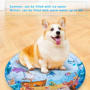 Cat Water Mattress Pet Cool Mat Ice Pad Inflatable Water Filled Cooling Cat Beds Suitable for Cats and Small Dogs