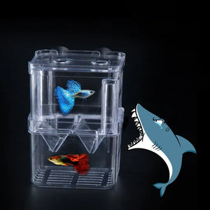 8*7*11cm Double-Deck Clear Fish Breeding Isolation Box Aquarium Breeder Fish Tank Hatching Incubator Fish House Home