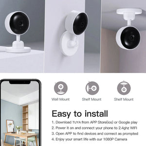 Tuya Smart 3MP Indoor Security Camera for Baby Monitor Dog Camera Motion Detection 2-Way Audio Night Vision Cloud Storage