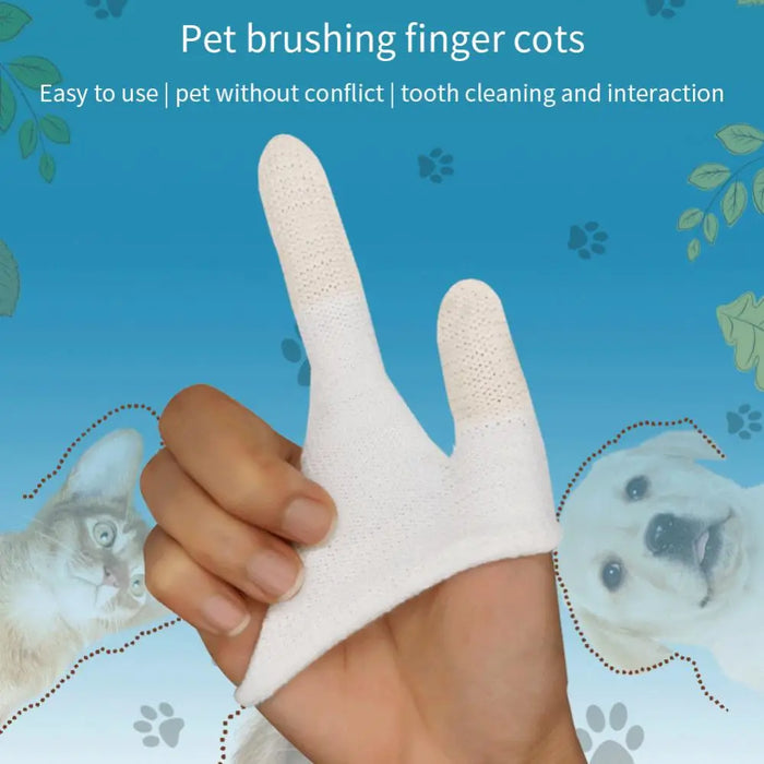 Dog Toothbrushes Soft Pet Fingers Toothbrush Teddy Dog Cat Cotton Brush Teeth Oral Cleaning Kitten Bad Breath Care Pet Supplies