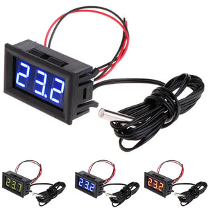 -50~110°C Thermometer DC 5-12V Car Temperature Panel Meter Gauge Probe Pool Aquarium Terrarium Digital Durable