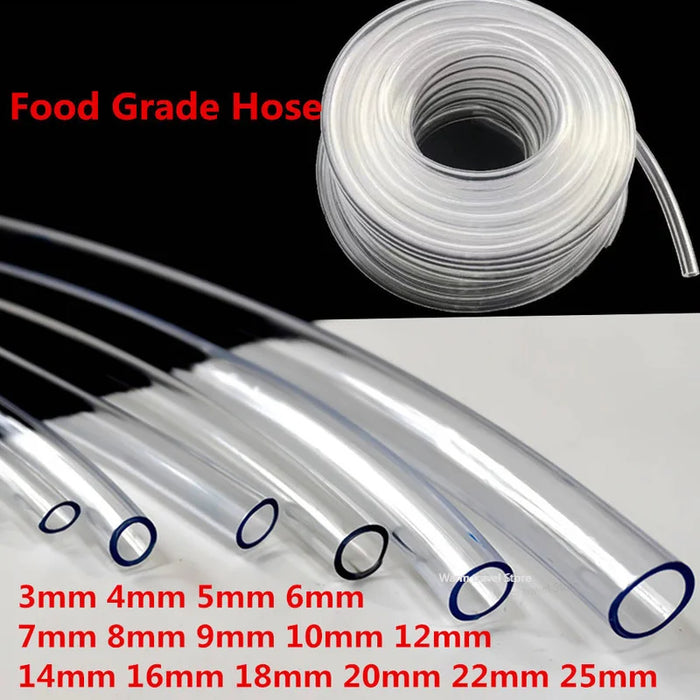 3-25mm PVC Food Grade Transparent Hose Cold-proof Drinking Flexible Tube for Fish Tank Plastic Hose Water Pumps Water Dispenser