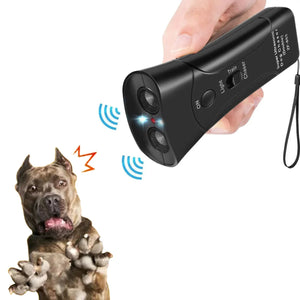 Dog Repeller LED Ultrasonic Anti Barking Stop Bark Dogs Glow Intimidate Training Device Dogs Adapter Behavior Aids