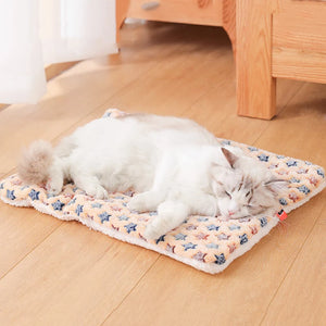 MADDEN Soft Fleece Pet Blanket Double-sided Thickened Pet Sleeping Mat Carpet Warm Cat Dog Bed Mat Home Portable Washable Pets C