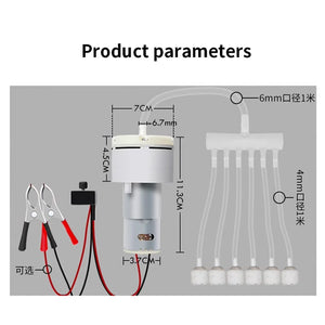 Mini Air Pump Aquarium DC 12V Aquarium Pump Water Oxygen Pumo Motor Adjustable PWM Volume Fishing Aquarium Fish Tank Breeding