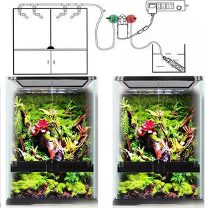 Reptile Rainforest Misting Spray System Greenhouse Humidification Cooling Nebulizer Irrigation Tools Terrarium Spraying Device