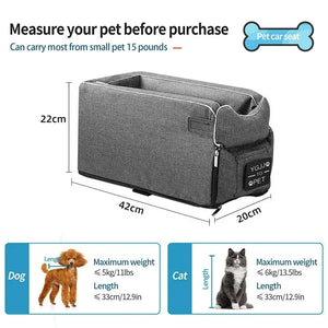 Portable Cat Dog Bed Travel Central Control Car Safety Pet Seat Transport Dog Carrier Protector For Small Dog Chihuahua Teddy