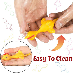 Slingshot Chicken Funny Rubber Flicking To Ejection Toy Turkey Flingers Stretchy Game Party Favor School Activity Gifts