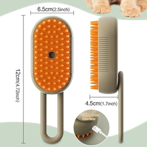 Cat Steam Brush for Shedding and Grooming, 3 in 1 Steamy Cat Brush Self Cleaning Pet Spray Comb for Cat and Dog