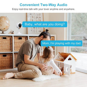 2PCS 2K WiFi Camera Tuya Smart Life Wireless Baby Monitor Indoor Surveillance IP Cam Home Pet Monitor Night Vision Two-Way Audio