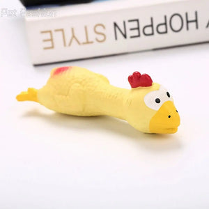 Cute Latex Chicken Shape Pet Squeak Toys Dog Cat Puppy Chew Sound Toys Simulation Screaming Chicken Creative Dog Accessories