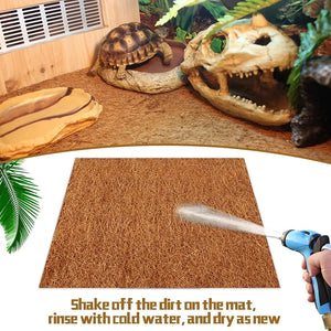 Reptile Carpet Natural Coconut Fiber Coir Mat Pets Terrarium Substrate Liner Flooring Supplies for Lizard Snake Bunny Tortoise