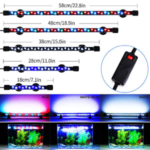 Waterproof Aquarium Lights Submersible Lights Fish Tank Light Underwater RGB Blue/White LED Landscaping Decorative Lamp EU Plug