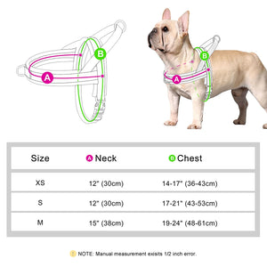 Soft No Pull Small Medium Dog Harness Nylon Pitbull Dog Puppy Harnesses Padded Pet Vest Adjustable for Small Dog Chihuahua Pug