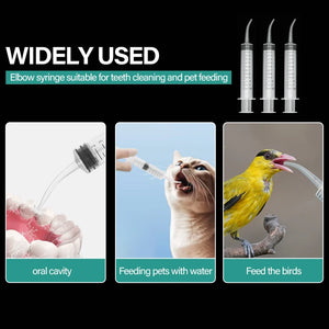 Elbow Syringe Bird Feeding Breast Feeding Medicine Feeder 12ml Plastic Syringe Needleless Syringe Pigeon Feeding 1~5 Pcs SALE