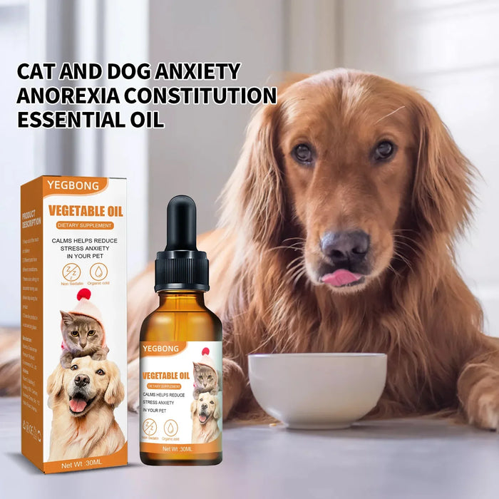 Natural Organic Calming Drops Pet Anxiety Relief Blend Essential Oil For Dogs Cats Create An Anxiety-Free Experience Skin Health