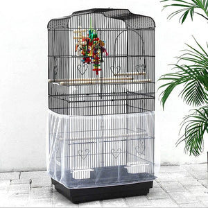 Universal Bird Cage Seed Catcher Guard Net Cover Parrot Nylon Mesh Net Cover Airy Cage Net Stretchy Skirt for Round Square Cages