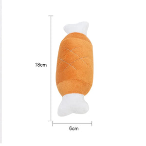 Funny Pet Dog Toys Plush Slippers Bite Chicken Leg Shoe Shape  Small And Medium-Sized Dog Outdoor Training Cat Relieve Anxiety