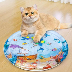 Cat Water Mattress Pet Cool Mat Ice Pad Inflatable Water Filled Cooling Cat Beds Suitable for Cats and Small Dogs