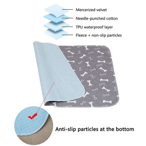 ZK20 Dropshipping Waterproof Reusable Dog Bed Mats Dog Urine Pad Puppy Pee Fast Absorbing Pad for Pet Sleep Soft Carpet Blanket