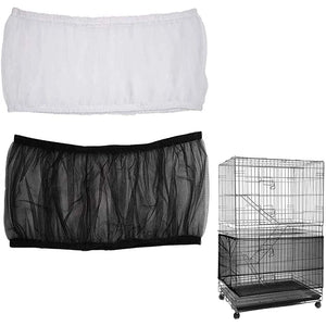 Universal Bird Cage Seed Catcher Guard Net Cover Parrot Nylon Mesh Net Cover Airy Cage Net Stretchy Skirt for Round Square Cages