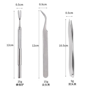 Quality Stainless Steel Pet Flea Remover Tool Scratching Hook Tweezers Clips Set Cat Dog Tick Removal Tool Pet Grooming Supplies